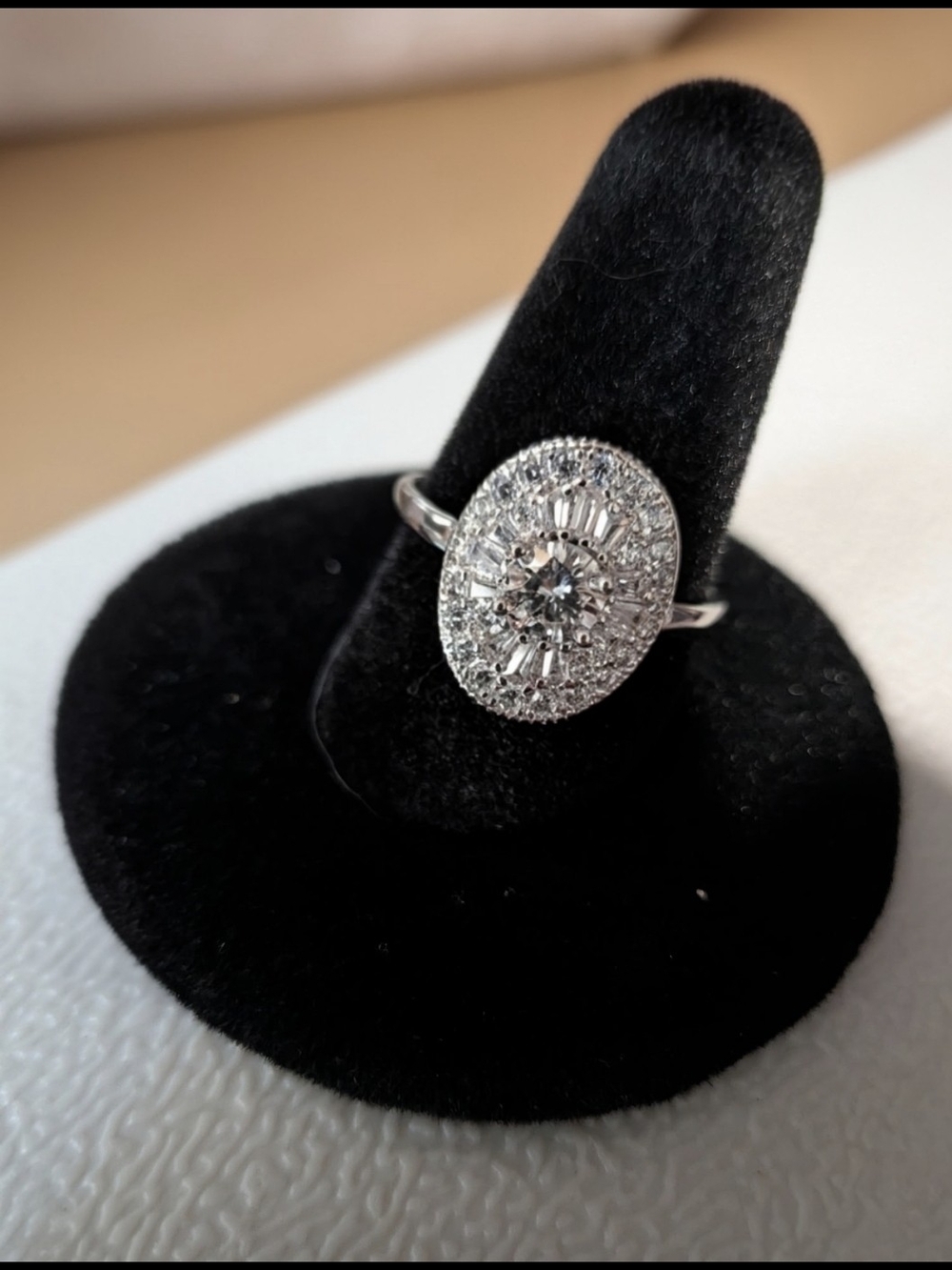 Sterling Silver Moissanite Ring